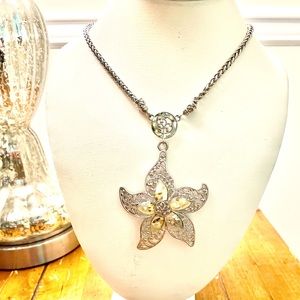 New Silver Starfish Necklace